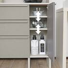 スリム設計のモダンキャビネット (幅90cm GY) 11枚目画像