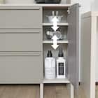 スリム設計のモダンキャビネット (幅90cm GY) 11枚目画像