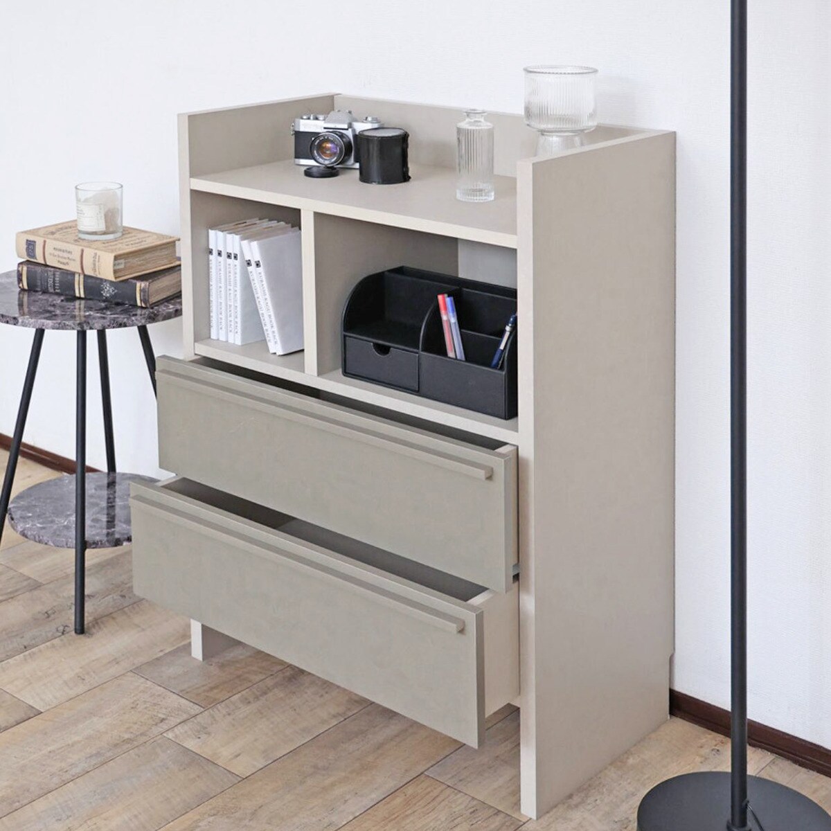 スリム設計のモダンキャビネット (幅64cm GY) | ニトリネット【公式 スリム設計のモダンキャビネット (幅64cm GY) | ニトリネット【公式