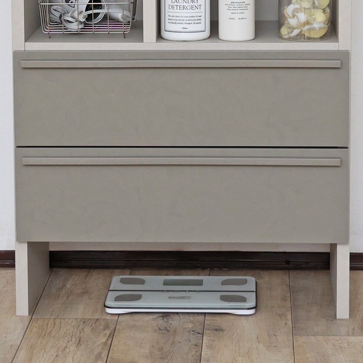 スリム設計のモダンキャビネット (幅64cm GY) | ニトリネット【公式