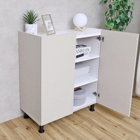 ニトリ ホワイト木製キャビネット チェスト オフホワイト 美品♪