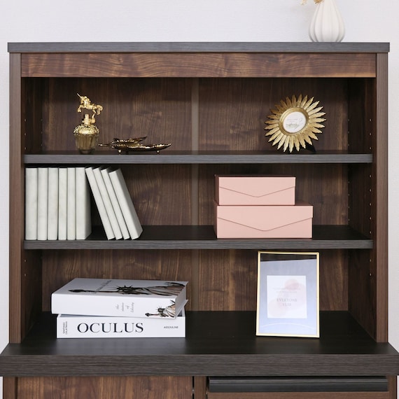 上置きにもなるオープンラック (幅77cm BR) 2枚目画像