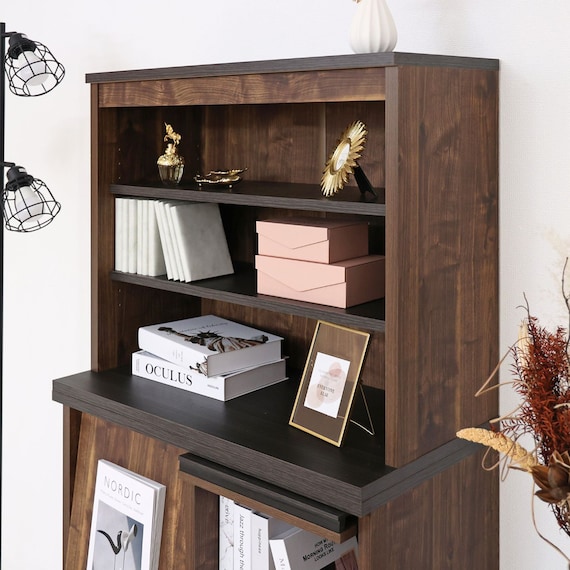 上置きにもなるオープンラック (幅77cm BR) 3枚目画像