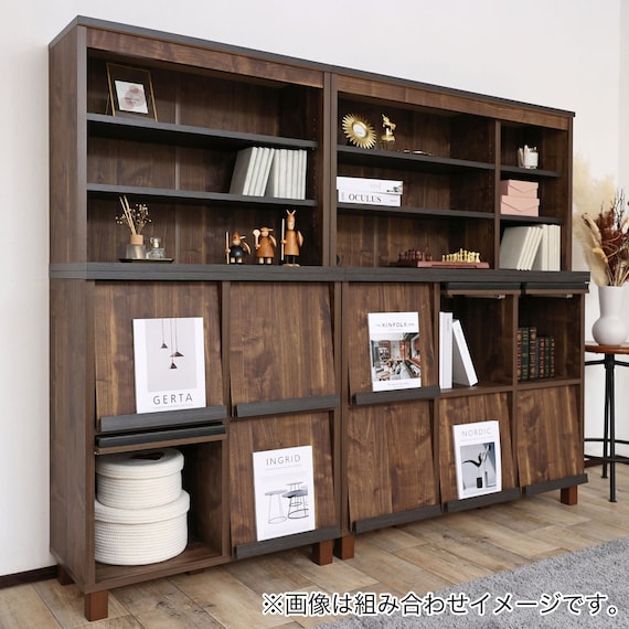 上置きにもなるオープンラック (幅77cm BR) 12枚目画像