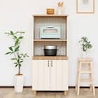 フレンチカントリー調 レンジ台 (WH) 1枚目画像