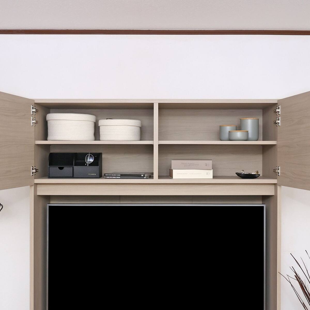 ニトリ モダン ハイタイプテレビボード (幅134.5cm グレージュ) モダン ハイタイプテレビボード (幅134.5cm グレージュ) | ニトリ