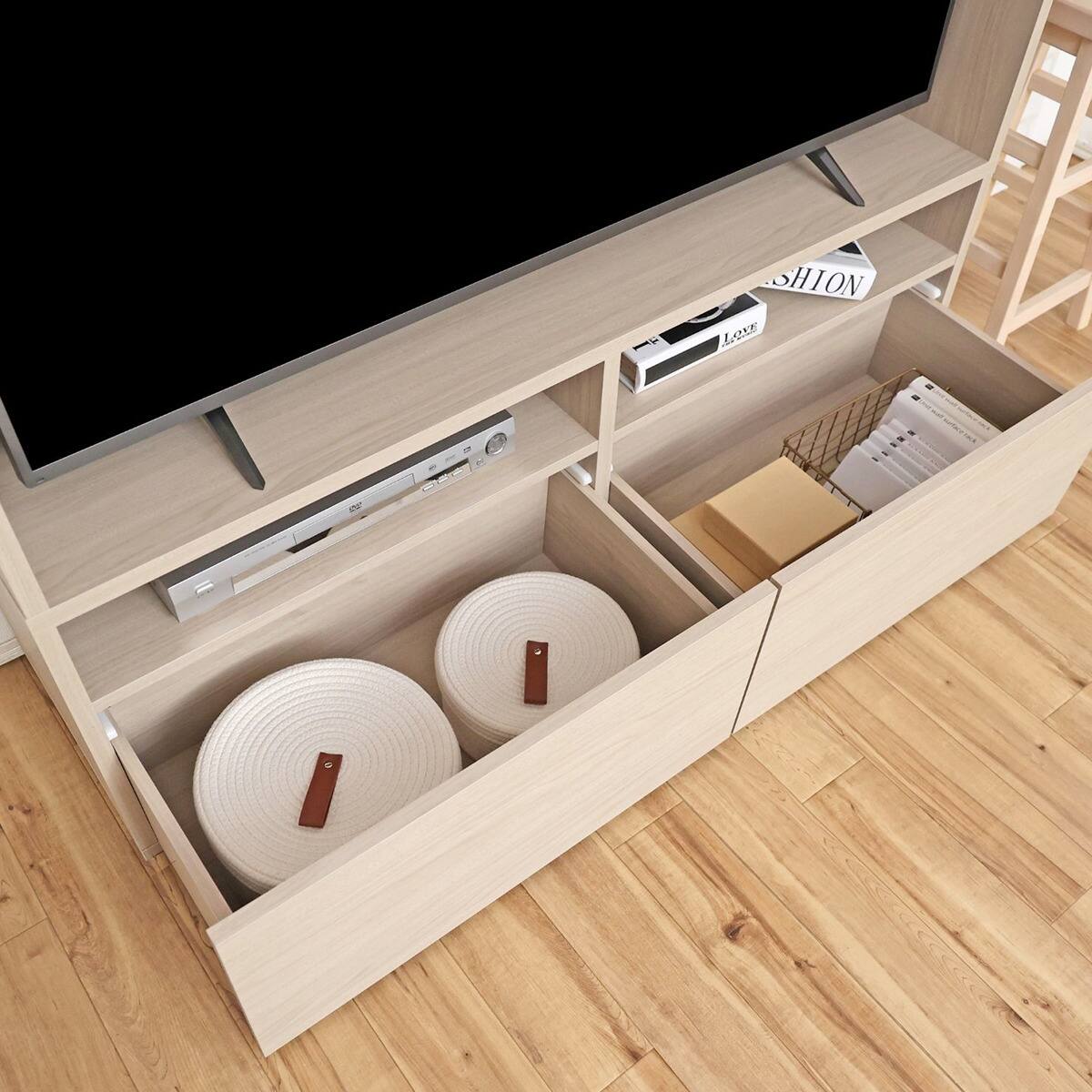 ニトリ モダン ハイタイプテレビボード (幅134.5cm グレージュ) モダン ハイタイプテレビボード (幅134.5cm グレージュ) | ニトリ