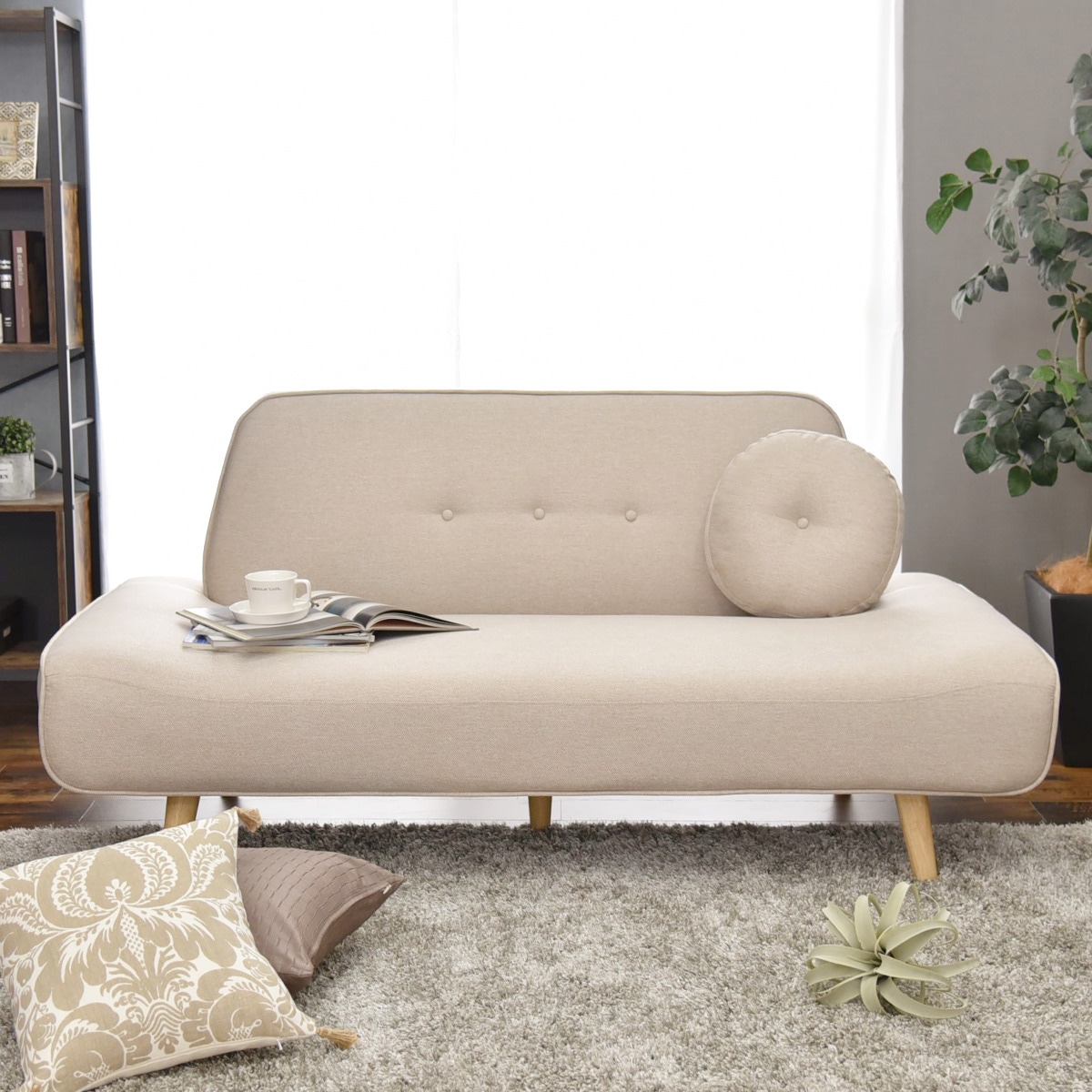 【べぇ〜ちゃん様ご購入用】ニトリ 2人掛けソファ ニトリ ソファー ソファ 座面が広い2.5人掛けソファ (ESN GY