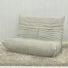 2人掛け3段階リクライニングソファ 布張りタイプ (N101 GY) 1枚目画像