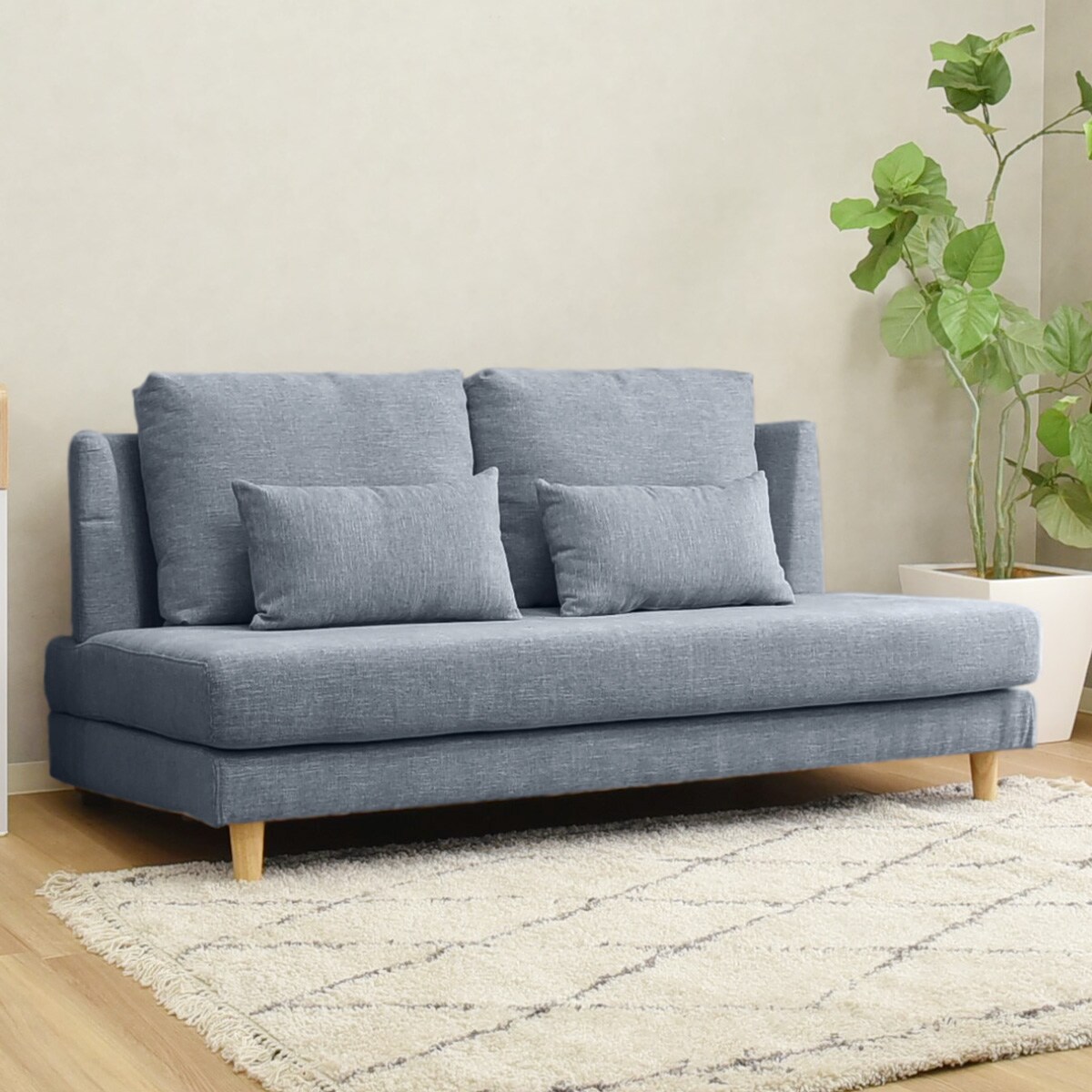 布張りカウチソファヘッドレストセット(Nポケット BS15 LC AQ MGY)通販 | ニトリネット【公式】 家具・インテリア通販