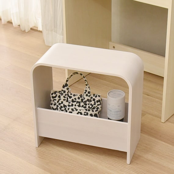 北欧風 収納付きスツール (WH) 1枚目画像