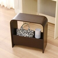 北欧風 収納付きスツール (DBR)