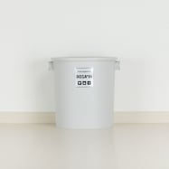 座れるフタ付きバケツ15(ライトグレー)