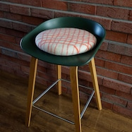 羊毛フェルトのチェアパッド チェック