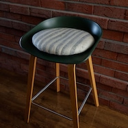 羊毛フェルトのチェアパッド 太ストライプ