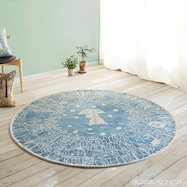 MOOMIN ゴブラン織り円形ラグ 160cm (晴れ、ときどきリンゴ)