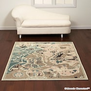 MOOMIN ゴブラン織りラグ 156×200 cm (谷の景色)