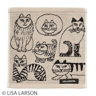 LISA LARSON ハンドタオル 25×25cm(スケッチキャット)