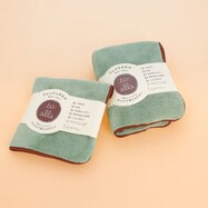 ウォッシュタオル＆フェイスタオル 2点セット to:alla (グリーン)