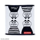 LISA LARSON ハンドタオル 25×25cm(モノクロミンミ) 1枚目画像