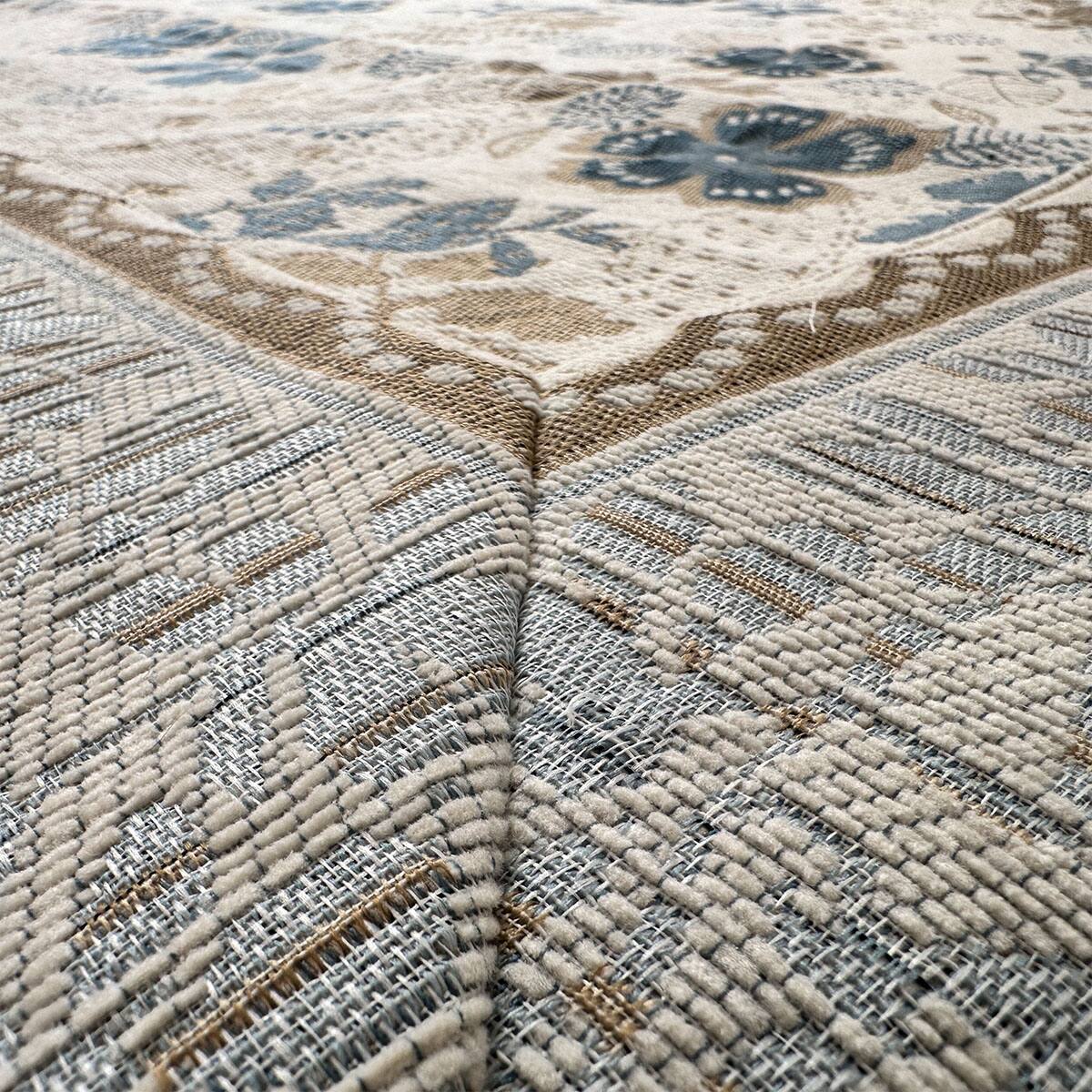 オールシーズンウォッシャブルラグ 185×185cm (GN BL) | ニトリネット