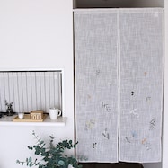 可愛い花柄の刺繍のれん (クレール)