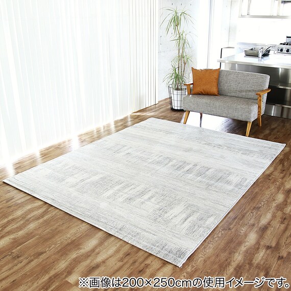 ベルギー製 高密度ウィルトンラグ(240×240cm RPS/グレー) 3枚目画像