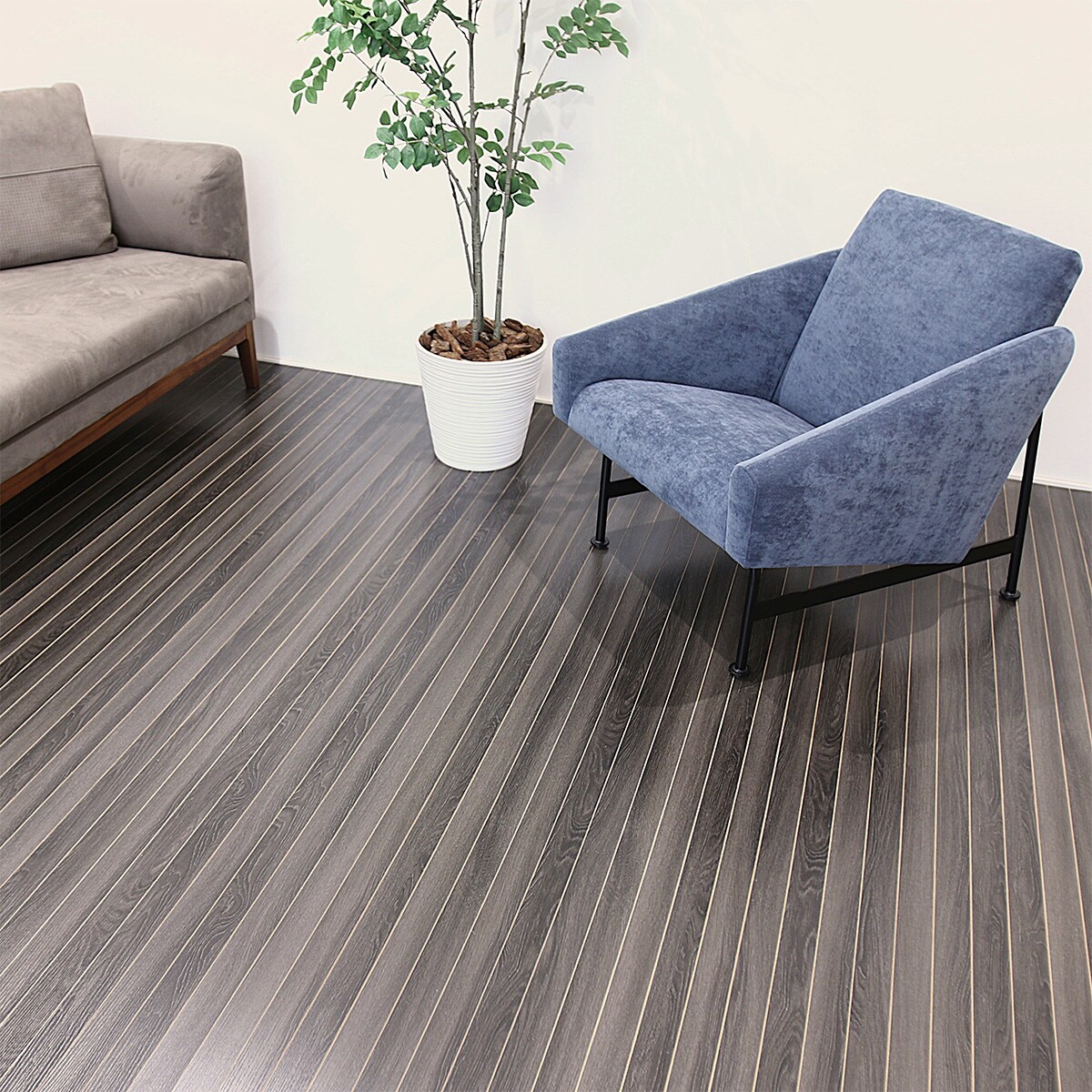 キズ・汚れに強いウッドカーペット 団地間3畳(ウッディ/ブラック