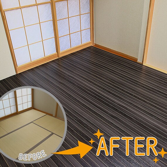 キズ・汚れに強いウッドカーペット 団地間3畳(ウッディ/ブラック) 6枚目画像