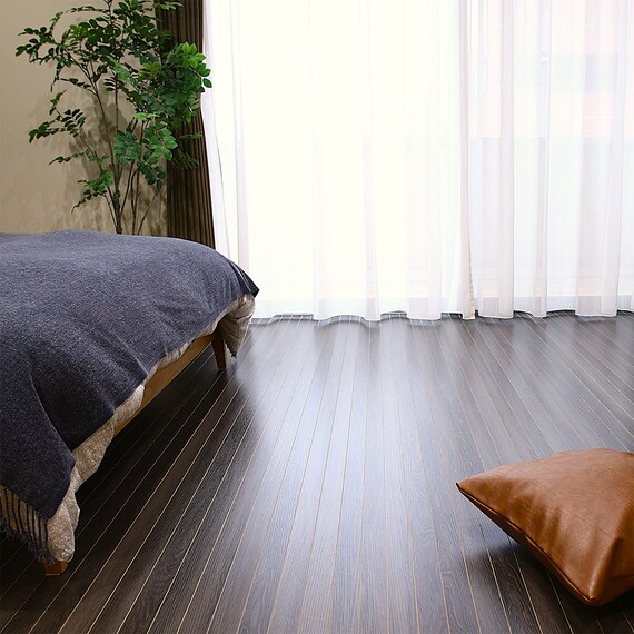 キズ・汚れに強いウッドカーペット 団地間3畳(ウッディ/ブラック) 10枚目画像