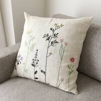 可愛い花柄の刺繍クッションカバー (キャプセラ)