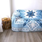 表裏で異なる柄が楽しめるマルチキルトカバー 190×190cm (PRM BL) 1枚目画像