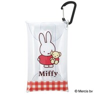 【デコホーム商品】ミッフィークリアマルチケース(S RDギンガム)