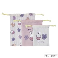 3P巾着(ミッフィー sweets&violet)