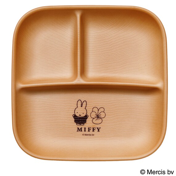 スクエアワンプレート(ベージュ sweet&violet ミッフィー) 1枚目画像