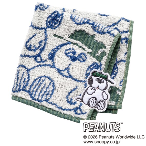 タオルハンカチ(スヌーピー グリーン 0046) 2枚目画像