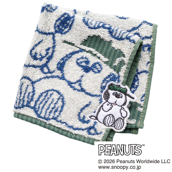タオルハンカチ(スヌーピー グリーン 0046) 2枚目画像