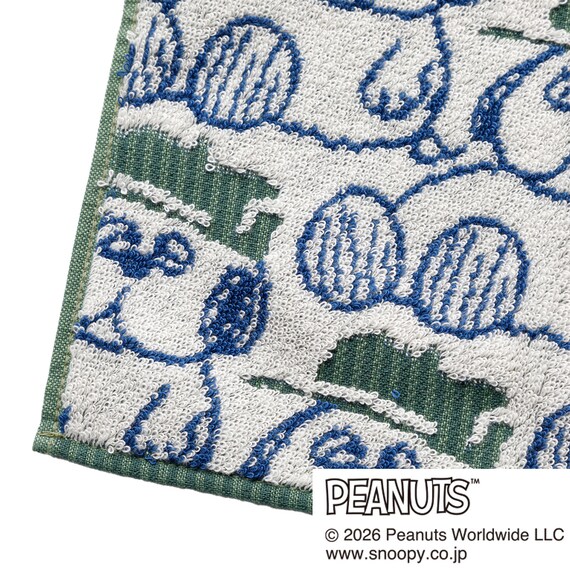 タオルハンカチ(スヌーピー グリーン 0046) 4枚目画像