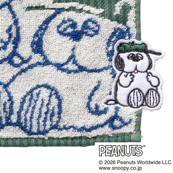 タオルハンカチ(スヌーピー グリーン 0046) 5枚目画像