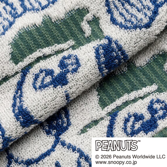 タオルハンカチ(スヌーピー グリーン 0046) 6枚目画像