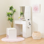 LED付き一面鏡ドレッサー(OS331 WH LED)