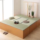 い草畳収納ユニット長方形ハイタイプセット 210×180cm (H1800/H900 NA) 1枚目画像