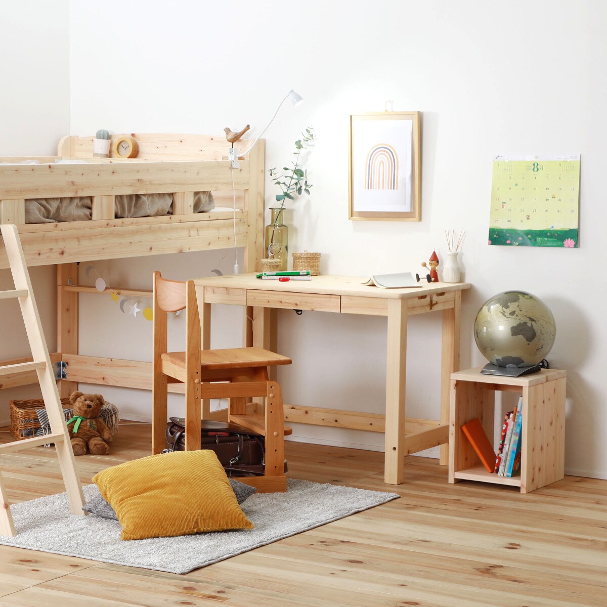 幅80cm 奥行50cm デスク 木製 テーブル desk 机 学習デスク 勉強