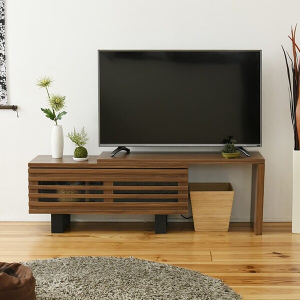 幅が伸縮する和モダンタイプのテレビ台 (BR) | ニトリネット【公式