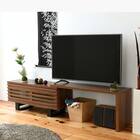 幅が伸縮する和モダンタイプのテレビ台 (BR) 4枚目画像