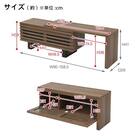 幅が伸縮する和モダンタイプのテレビ台 (BR) 20枚目画像