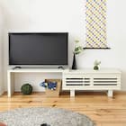 幅が伸縮する和モダンタイプのテレビ台 (WH) 1枚目画像