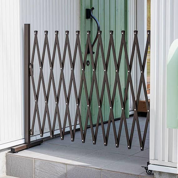 伸縮式アルミゲート(幅3m ブラウン) 1枚目画像