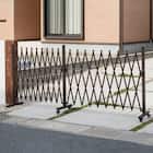 伸縮式アルミゲート(幅5m ブラウン) 1枚目画像