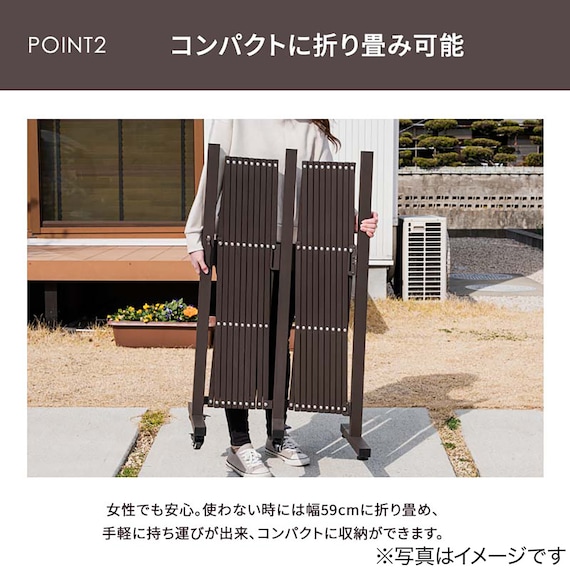 伸縮式アルミゲート(幅5m ブラウン) 6枚目画像